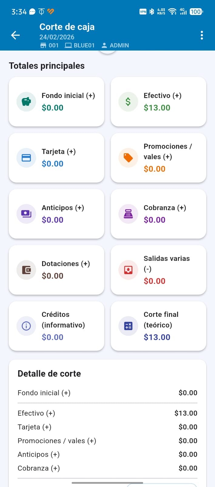 Corte de caja móvil SIPPE
